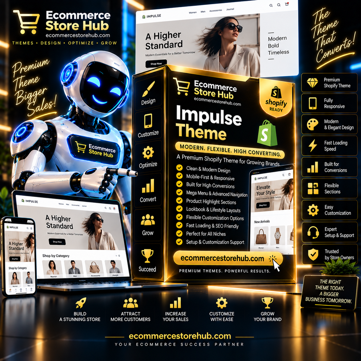 Impulse Theme – Modern. Flexible. High Converting. A Premium Shopify Theme by Ecommerce Store Hub