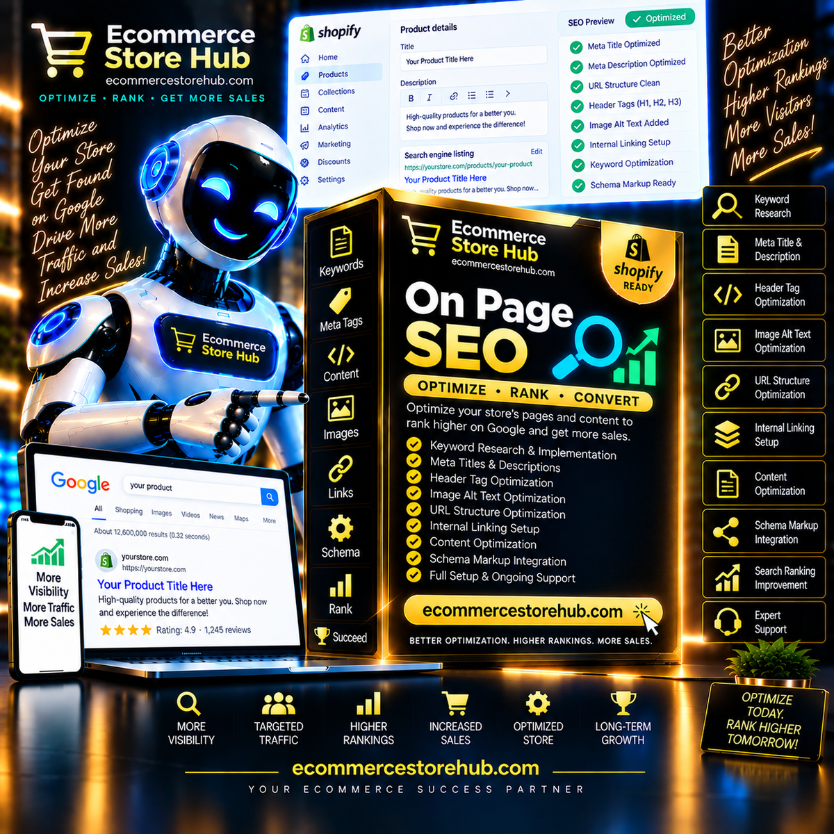 On Page SEO – Optimize. Rank. Convert. by Ecommerce Store Hub