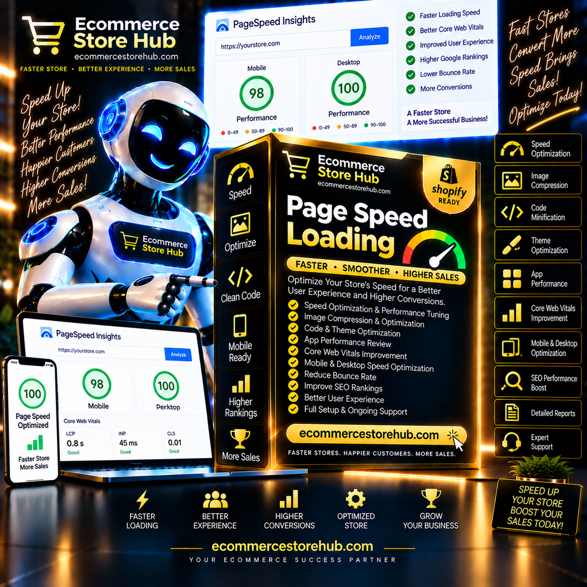 Page Speed Loading – Faster. Smoother. Higher Sales. by Ecommerce Store Hub
