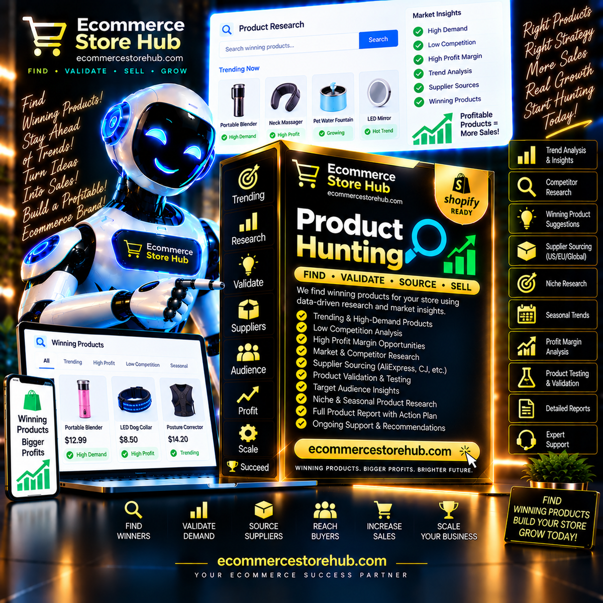 Product Hunting – Find. Validate. Source. Sell. by Ecommerce Store Hub