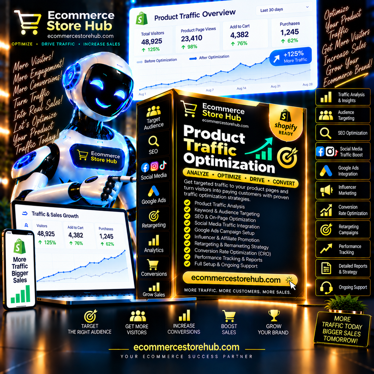 Product Traffic Optimization – Analyze. Optimize. Drive. Convert. by Ecommerce Store Hub