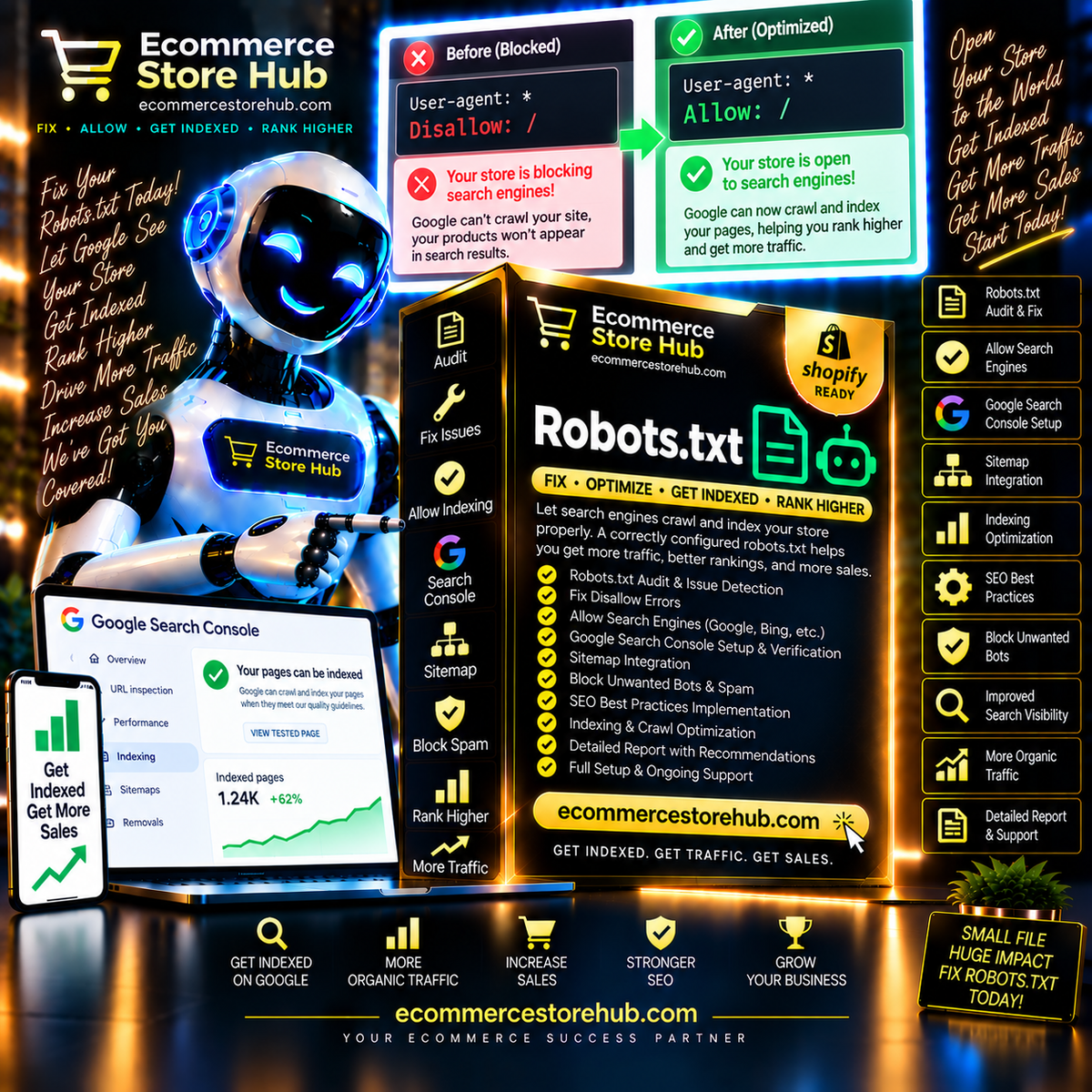 Robots.txt – Fix. Optimize. Get Indexed. Rank Higher. by Ecommerce Store Hub