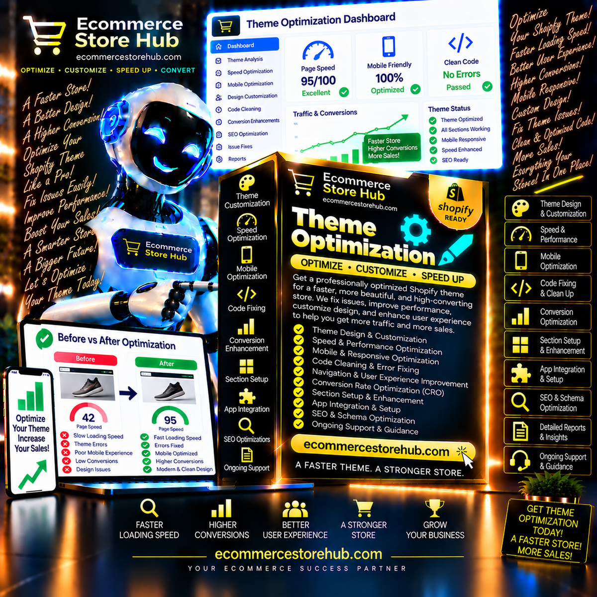 Ecommerce Store Hub Theme Optimization service promotional image
