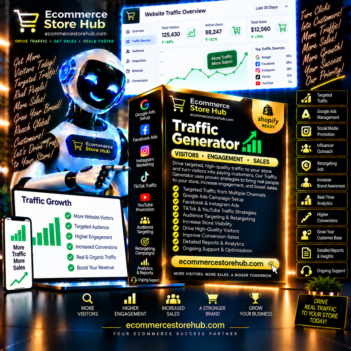 Traffic Generator – Drive Traffic. Get Sales. Scale Faster. by Ecommerce Store Hub
